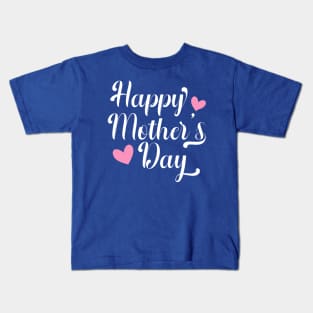 Simple and Elegant Happy Mother's Day Calligraphy Kids T-Shirt